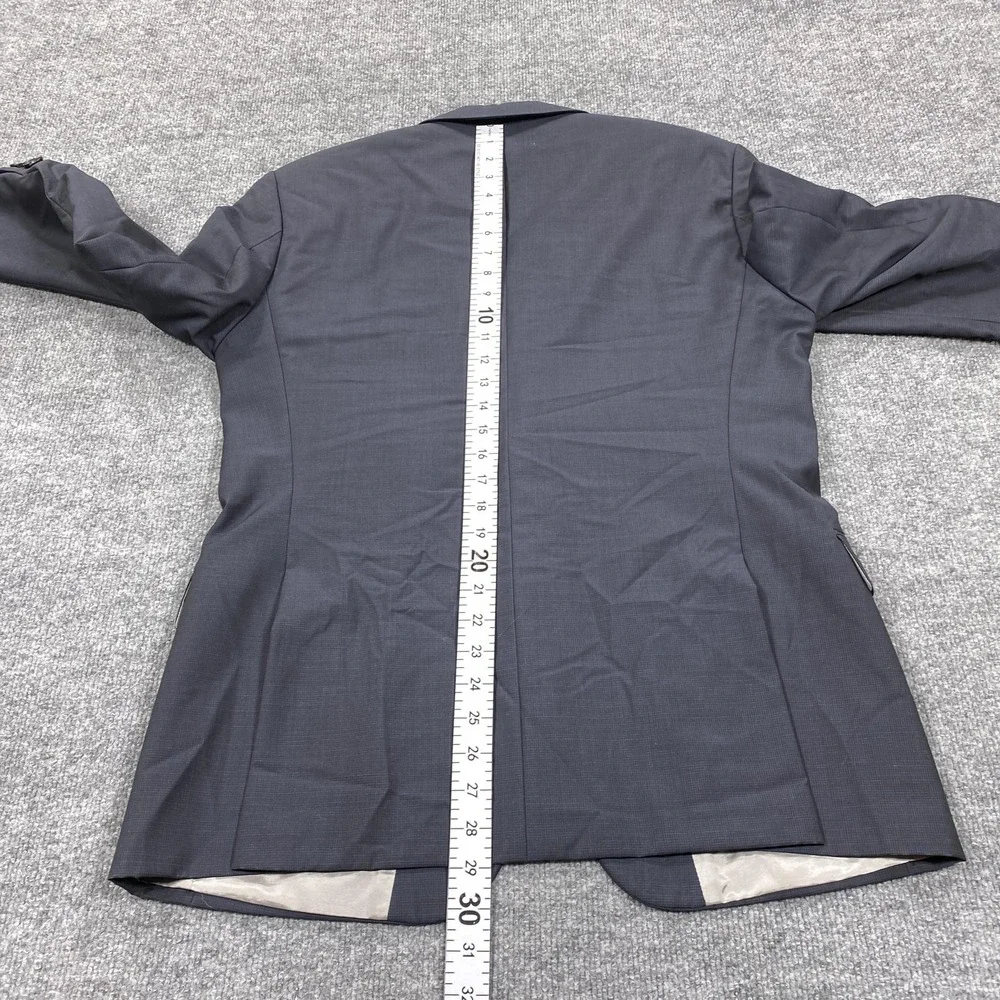 Hugo Boss Suit Jacket Mens 38S Gray Check Pasolini Movie Two Button‎ Lined